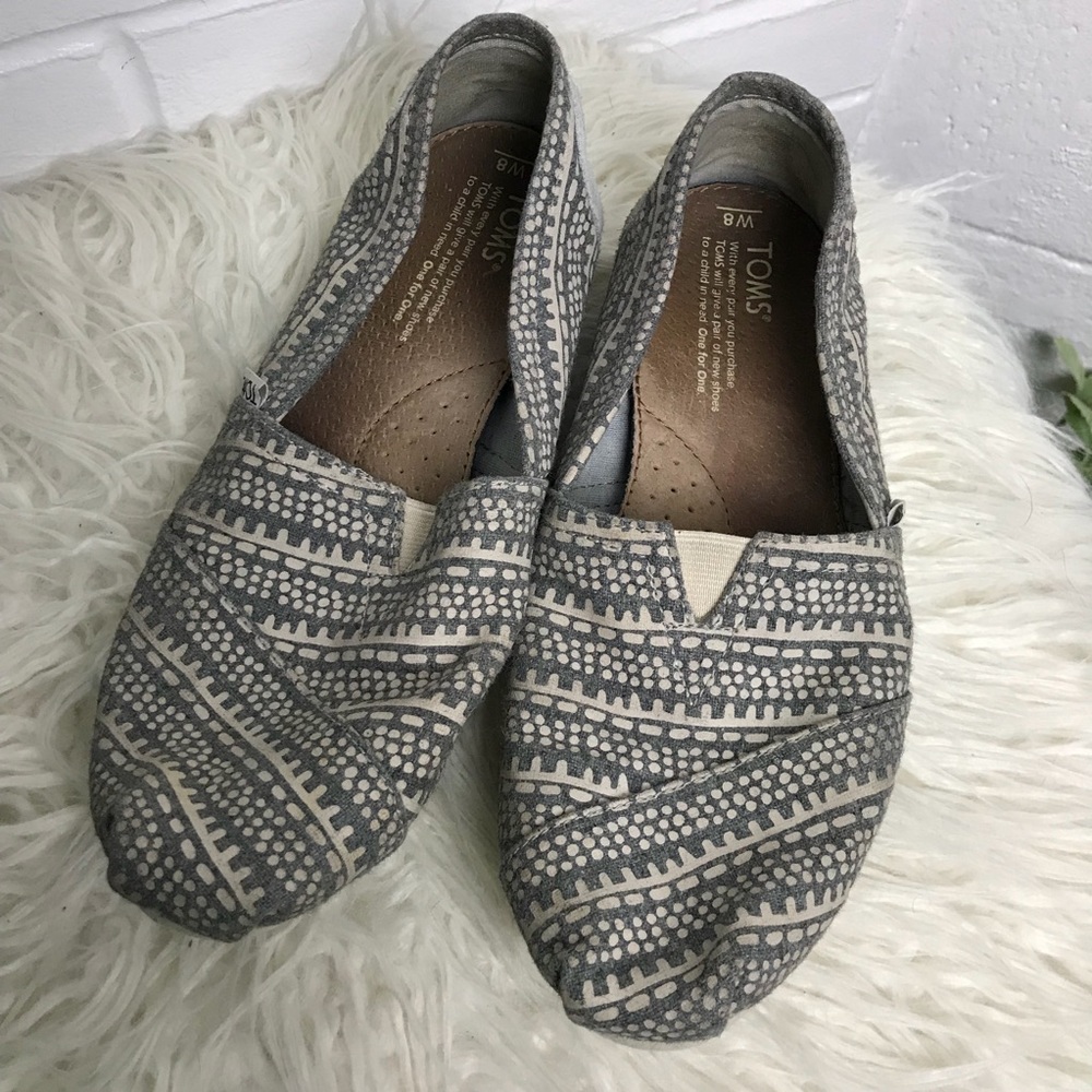 {Toms} Gray patterned Slip On